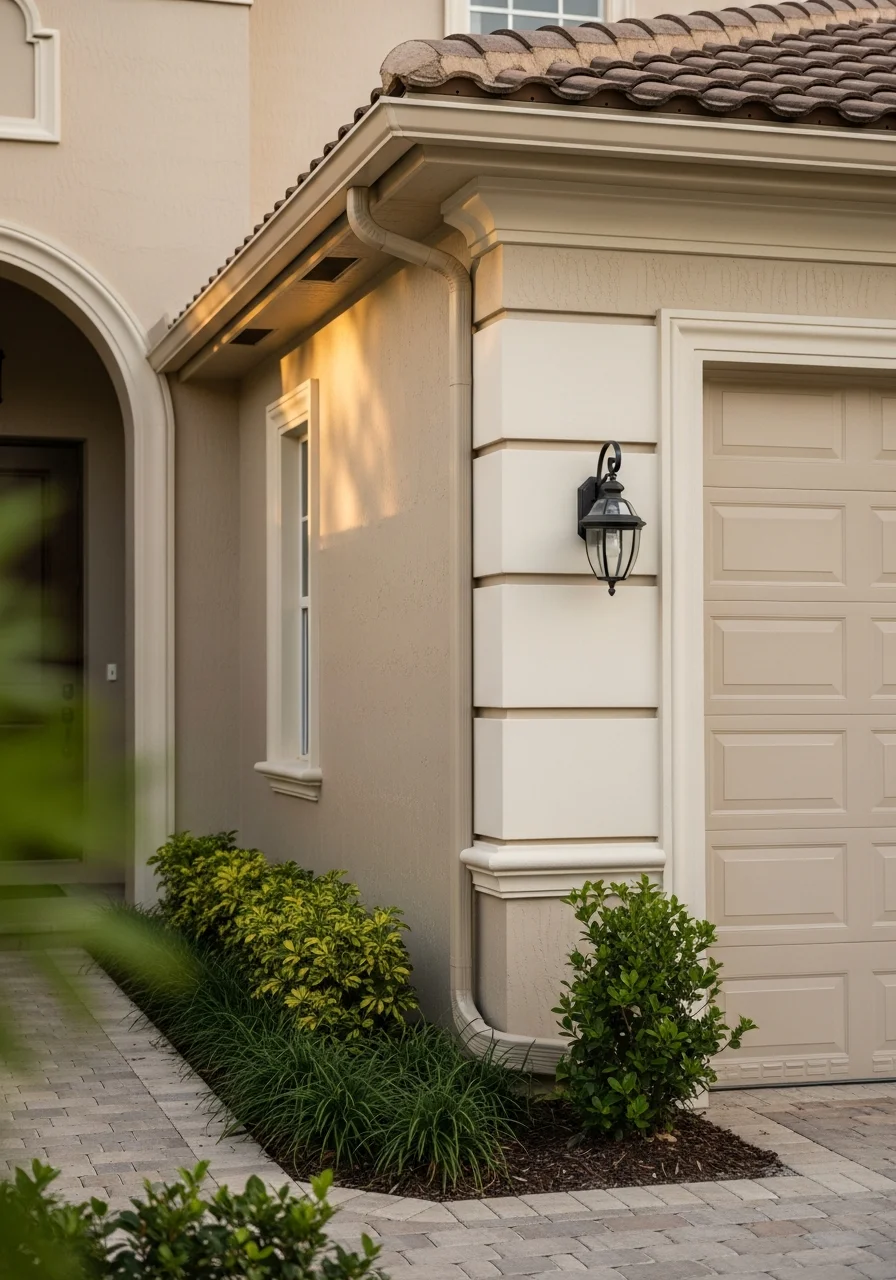 Upscale Boca Raton property exterior showing high-end finishes, architectural elements, and well-maintained grounds reflecting community standards.
