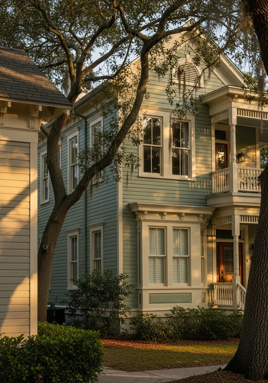 Lake Worth historic neighborhood home exterior with period character, established landscaping, and community charm.
