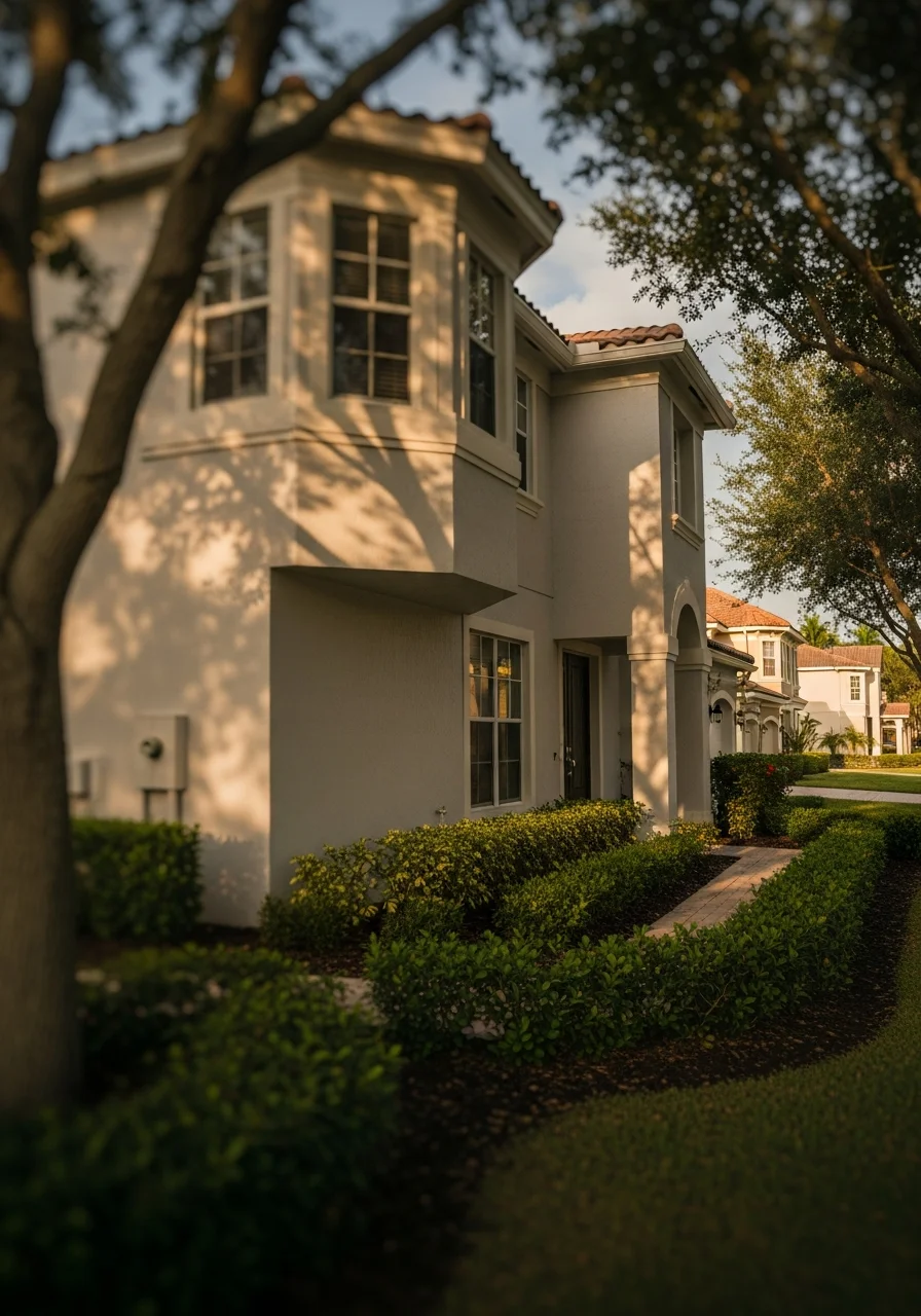 Wellington home exterior featuring residential architecture, well-maintained grounds, and neighborhood context typical of the community.